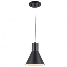 Trans Globe PND-2202 BK - 1LT PENDANT-FLARED SHADE-BK